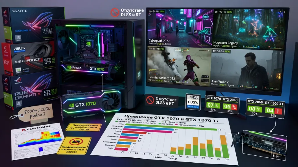 GTX 1070: плюсы, минусы и для кого подойдёт